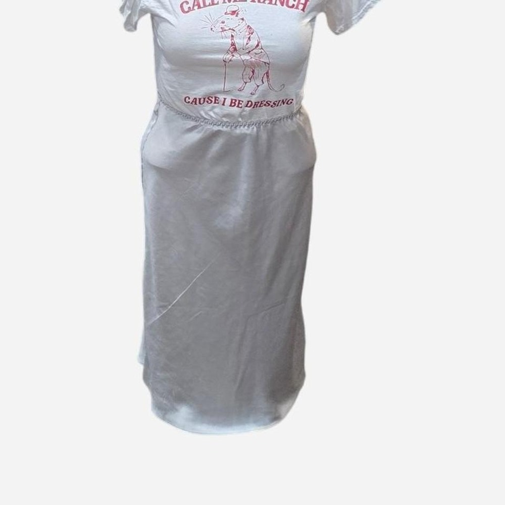 WOMENS VINTAGE SLIP SKIRT (SILVER/GRAY)